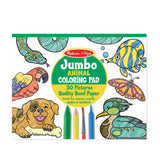 Melissa & Doug Jumbo Coloring Pad (11 x 14 inches) - Animals, 50 Pictures - Animal Coloring Book, Art Paper For Kids Painting And Drawing Melissa & Doug