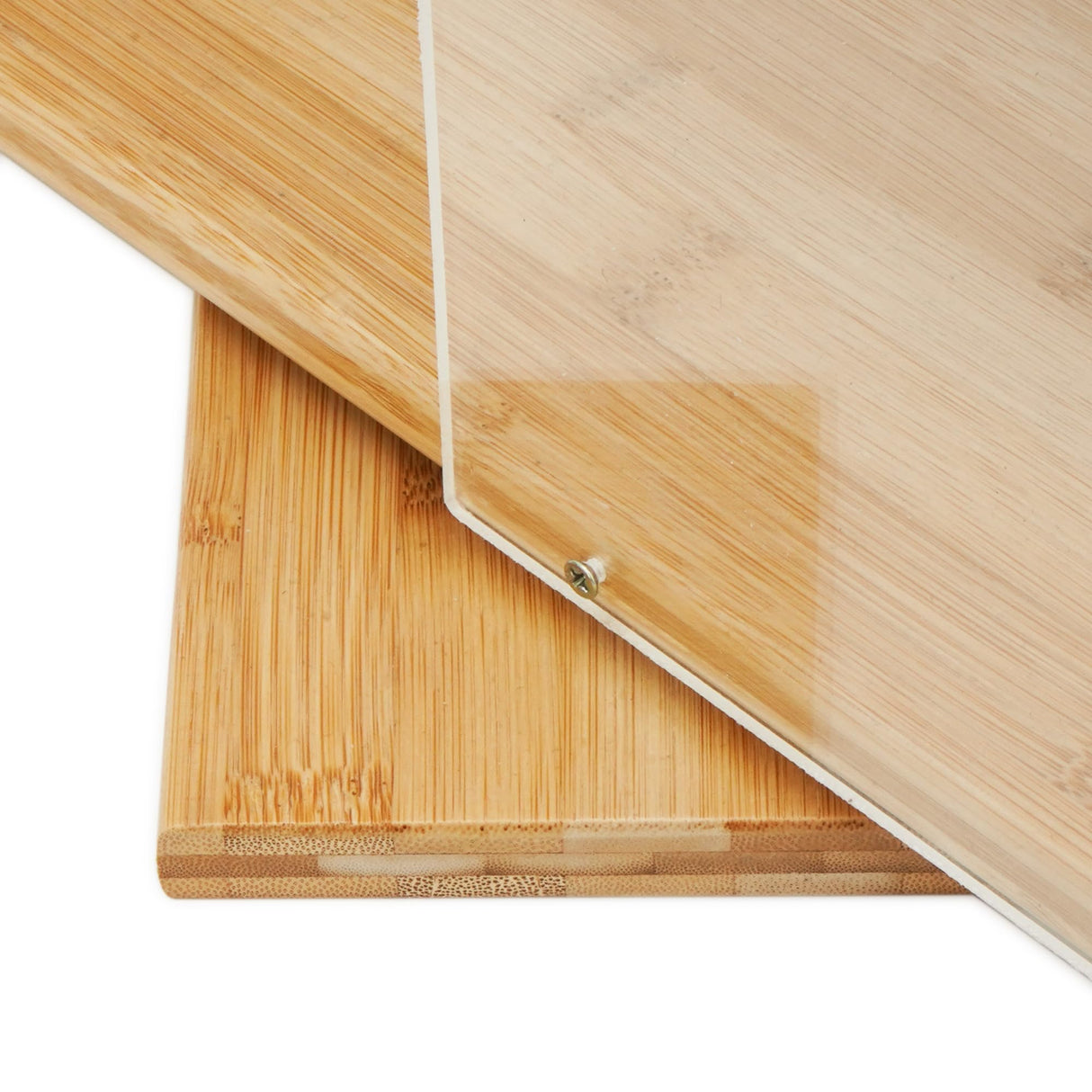 MYOYAY 360° Rotating 2-Tier Acrylic Bookshelf with Doors for Modern Display MYOYAY