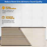 5 Pack Acoustic Panels,47.2x23.6x0.4 inch Acoustical Wall Panels,Large Soundproof Panels,Self-Adhesive Sound proof panels for walls,Acoustic Treatment for Recording Studio&Office Vertical,White EVENRISING