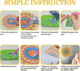 ACSAUMMY DIY Diamond Art Window Clings, 6pc Mandala Suncatchers Reusable Stained Glass Decals 5D Diamond Art Painting Static Window Stickers, Gem Craft Kit for Adults Kids Home/Indoor Decor, Gift ACSAUMMY