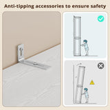 IRONCK Freestanding Closet System with 3 Wood Drawers, Modern Armoire Wardrobe with Adjustable Shelves & Hanging Rod, Walk-in Closet Systems Organizer for Small Closet, White IRONCK