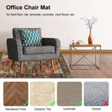 Anidaroel 48"x60" Chair Mat for Hardwood Floor/Tile Floor, Desk Chair Mat for Hard Floors, Under Desk Rug Protector for Rolling Chair, Computer Gaming Chair Mat, Low Pile Carpet Floor Mat Anidaroel