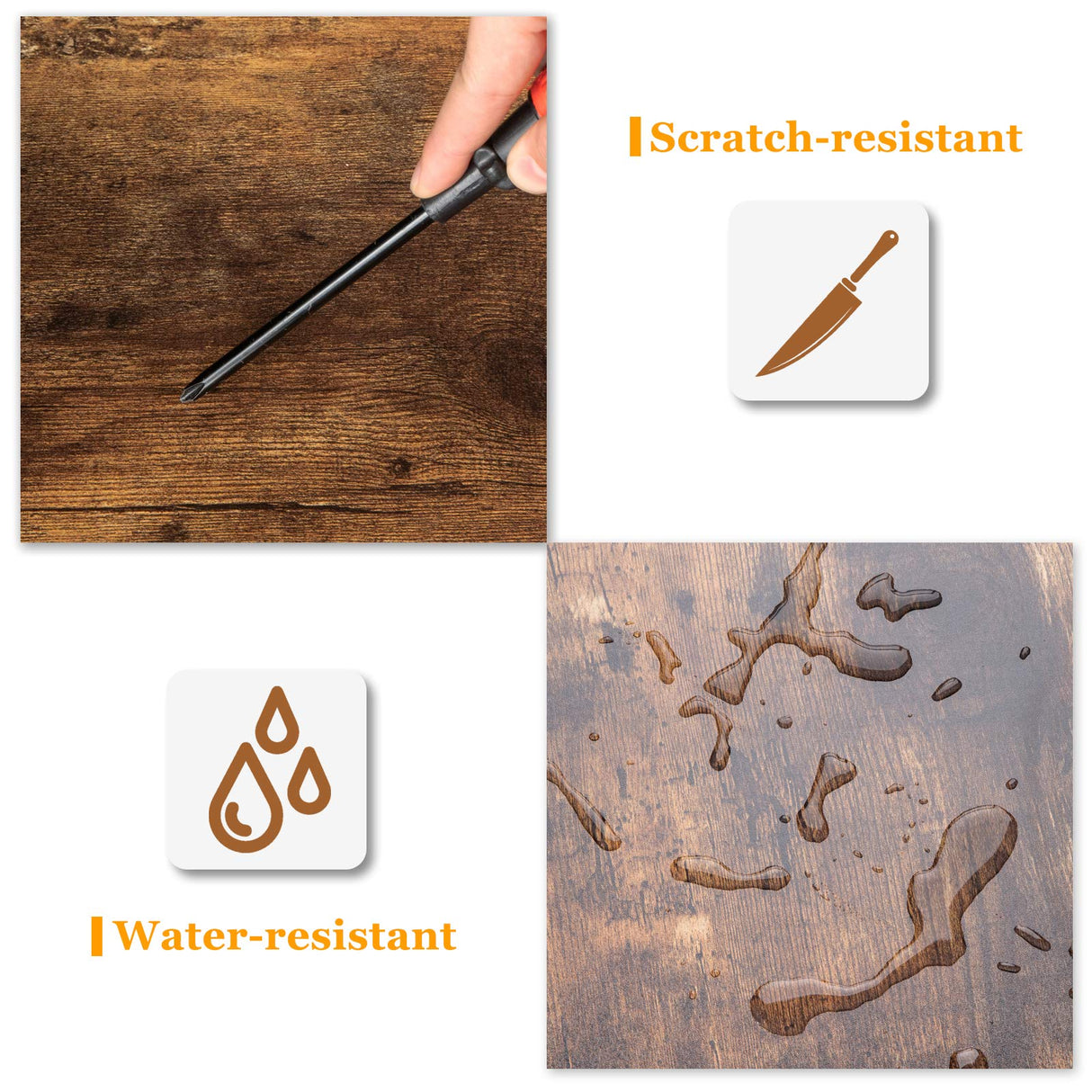 VINGLI Rustic Brown 65.7" Lockable 2 Drawer File Cabinet with Shelves - Versatile Freestanding/Rolling Design for Home Office VINGLI