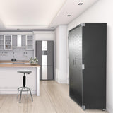 Seville Classics UltraHD Solid Steel Lockable Metal Storage Cabinet Locker Organizer, w/Adjustable Shelves for Garage, Warehouse, Office, Classroom, Graphite, 36" W x 24" D x 72" H Seville Classics