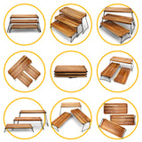 3 Tier Cupcake Stand and Towers Serving Tray for Party, Acacia Wooden Dessert Table Display Set, Decorative Tiered Tray Decor Small Chees Charcuterie Boards Rustic Wood Serving Platters and Trays Manspdier