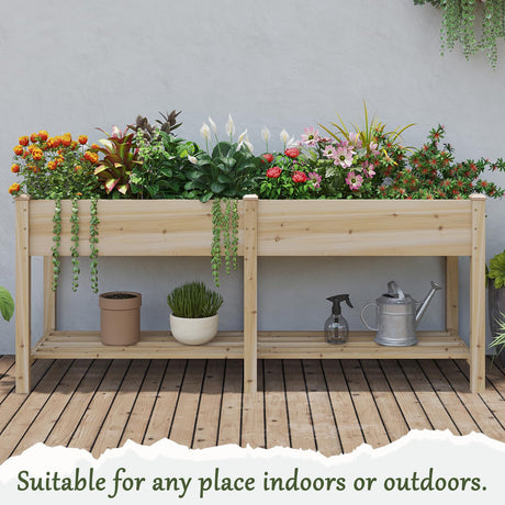PULIJIAJU Wooden Raised Garden Bed ，Raised Planter Box with Legs, Wood Planter -Grow Herbs and Vegetables Outdoors – Naturally Rot-Resistant - Unmatched Strength Lasts Years (HCH-L) PULIJIAJU