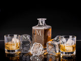 Personalized 5 pc Whiskey Decanter Set - 9 Design Options - Limited Edition, Custom Liquor Decanter | 25 Oz, 750ml Liquor Decanter w/ 4pcs Whiskey Glass Set #1 Amazing Items