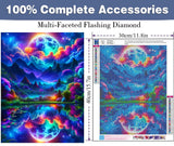 ijbnhd Moon Diamond Painting Art Kit for Adults Abstract Mountain Diamond Art Painting for Beginners Full Drill Round Gem Art Painting for Crafts Home Wall Decor Gift 12x16inch ijbnhd