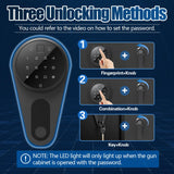 KAER 4-5 Gun Safes,Gun Safe for Rifles and Pistols,Shotgun Rifle Safe,Gun Safes for Rifle and Shotguns,Long Gun Cabinets with Fingerprint/Digital Keypad/Removable Shelf for Rifles Safes KAER