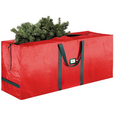 Heavy Duty Christmas Tree Storage Bag 9 Ft - Christmas Tree Bag Red - Tree Bags For Storage - Xmas Tree Storage Bag Holds 9 Ft Christmas Tree Bag For All Year Round Christmas Storage