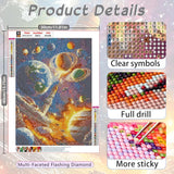 Ohhvvow 5D Earth & Planets Diamond Art Kit for Adults, 12x16 Inch Solar System Diamond Painting with Canvas, DIY Full Drill Gem Craft Kits, Home Wall Decor, Gift for Space & Sci-Fi Lovers Ohhvvow