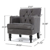 Christopher Knight Home Malone Tufted Club Chair, Slate 28D x 29.5W x 33.5H Inch Christopher Knight Home