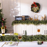 9 Ft Christmas Cedar Garland, Realistic Faux Pine Garlands, Green Artificial Greenery Garland for Winter Home, Mantle, Fireplace, Indoor, Outdoor Christmas Decorations (1Pcs) KIWDY