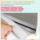 Ozzptuu Bedside Storage Caddy/Bedside Hanging Storage Bag for Headboards Bunk Beds Dorm Rooms Book Phone Magazine Holder (Grey) Ozzptuu