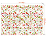 PlandRichW Christmas Wrapping Paper Folded for Kids Boys Girls Man Women Gift's. Papercraft Snowmen, Candy Canes, Tree, Socks, Snowflakes, Happy New Year Bulk of 12 Sheets 20"x 29" Folded PlandRichW