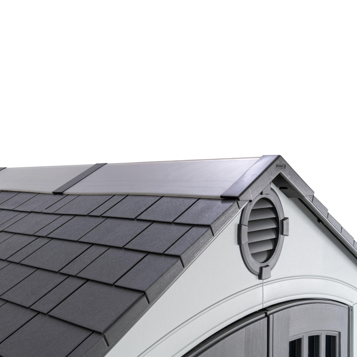 Lifetime Outdoor Storage Shed, 8x10 Ft, Desert Sand, Resin Tool Shed with Lockable Doors and Steel-Reinforced Walls Lifetime