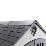 Lifetime Outdoor Storage Shed, 8x10 Ft, Desert Sand, Resin Tool Shed with Lockable Doors and Steel-Reinforced Walls Lifetime