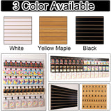 Slatwall Panels with Aluminum Reinforcement Strips Black Heavy Duty 4’x4’ MDF Slat Wall Paneling for Retail Display, Garage Tool Storage, Guitar Shop, Home Storage, Wood Slat Wall Paneling Board FRAYSCENT