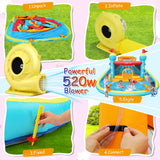 Inflatable Water Slide Bounce House, 15.4FTx14.5FT Splashing Pool,Double Water Cannon,Climbing Wall,Heavy Duty GFCI Blower,Water Park for Kids Backyard Summer AKEYDIY