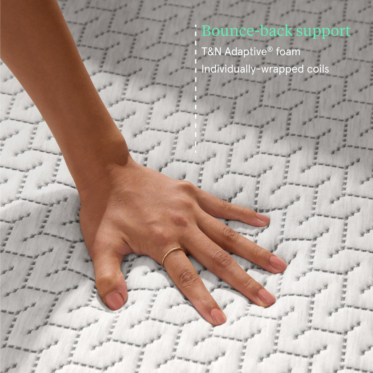 Tuft & Needle Original Hybrid Medium Cal King Mattress in a Box, Adaptive Foam, Pocketed Coils, Cooling Pressure Relief, 100 Night Trial, Fiberglass Free, CertiPUR-US, 10-Year Limited Warranty Tuft & Needle