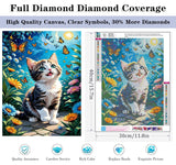 Cat Diamond Art Kits for Adults - Cute Cat Diamond Painting Kits for Adults Beginners,5D Full Drill Diamonds Arts Crafts for Home Wall Decor 12x16 Inch Generic