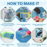 MEIYUDA Panda Diamond Painting Kits for Adults, 5D Flowers Panda Diamond Art Kits for Beginners, DIY Gem Art Crystal Painting for Home Wall Decor and Present 12x16inch MEIYUDA