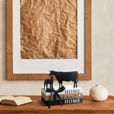 Geetery 5 Pcs Wood Farm Decor Farmhouse Sign Farm Home Tiered Tray Decor Rustic Mini Wood Book Stacks Table Decorations for Home Living Room Table Sign (Cow) Geetery