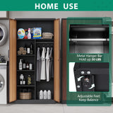 Letaya Metal Storage Cabinets,72'' Employee Lockers Steel Wardrobe with Lock Door for Office,Home,School,Gym,Fire Department,Hotel(Wood Grain Color) Letaya