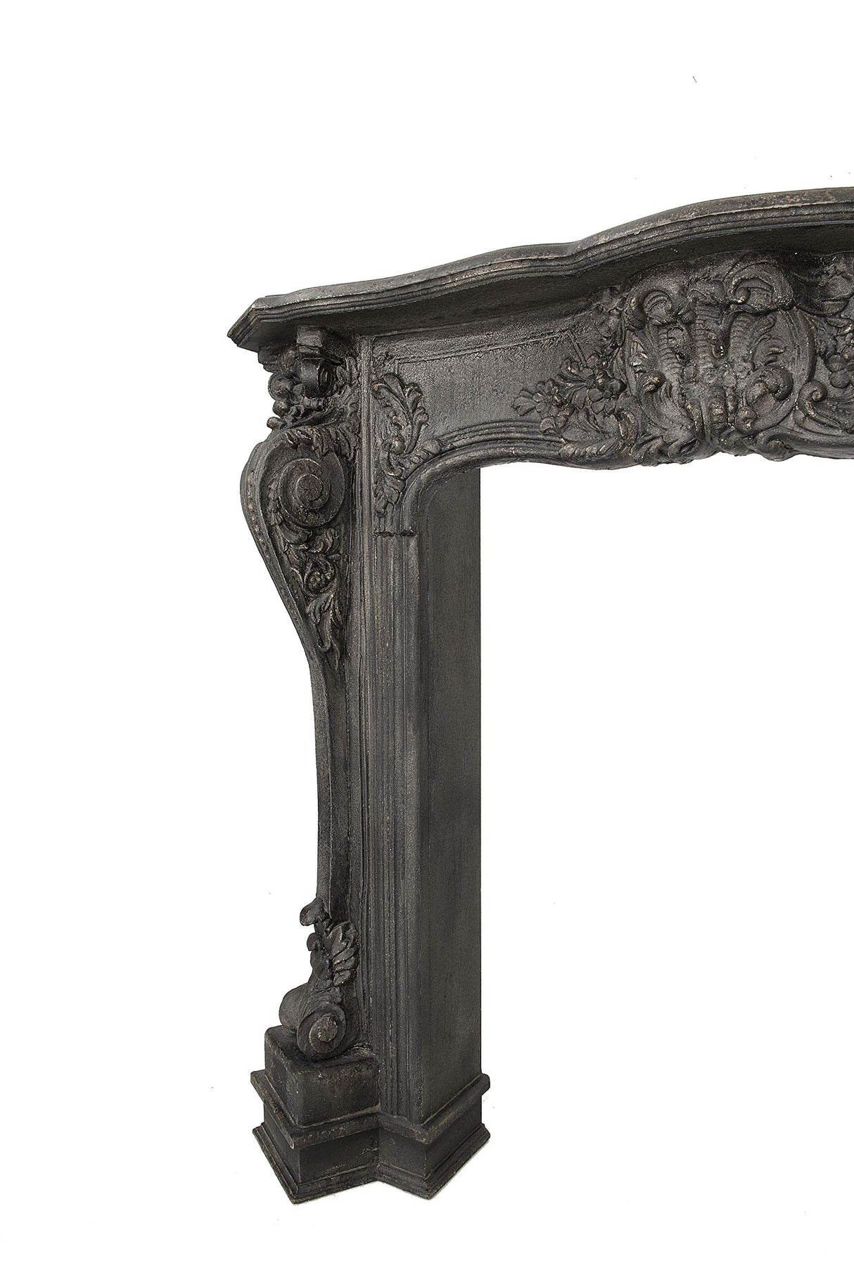 Creative Co-Op Decorative Wood Fireplace Mantel,Black Creative Co-Op