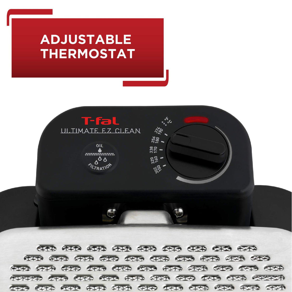 T-fal 3.5L Deep Fryer with Oil Filtration System: 1700W Stainless Steel Fryer, Dishwasher Safe Parts, Digital Timer, Adjustable Temperature Control for Perfect Golden Crispy Results T-Fal