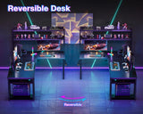 ODK L Shaped Gaming Desk with Hutch, Computer Desk with Storage Shelves, 66" L Shaped Desk for Home Office, Corner Desk with Headphone Hook, Black ODK