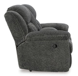 Signature Design by Ashley Frohn Contemporary Manual Reclining Loveseat with Console with Console, Storage and Cup Holders, Gray Signature Design by Ashley