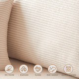 Modular Sectional Sofa, 108" L-Shaped Boneless Couch with Deep Seat, Corduroy Cloud Couch for Living Room, Bedroom, No Assembly Required, Ship in a Box, Beige RUMBALUXY