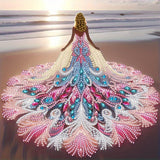 Beach Woman Diamond Art Kits for Adults,DIY Sunset Special Shaped Diamond Painting Kit for Beginners,5D Diamond Painting Crystal Rhinestone Gem Art for Home Wall Decor 11.8 X 11.8Inch GEMFAMILY