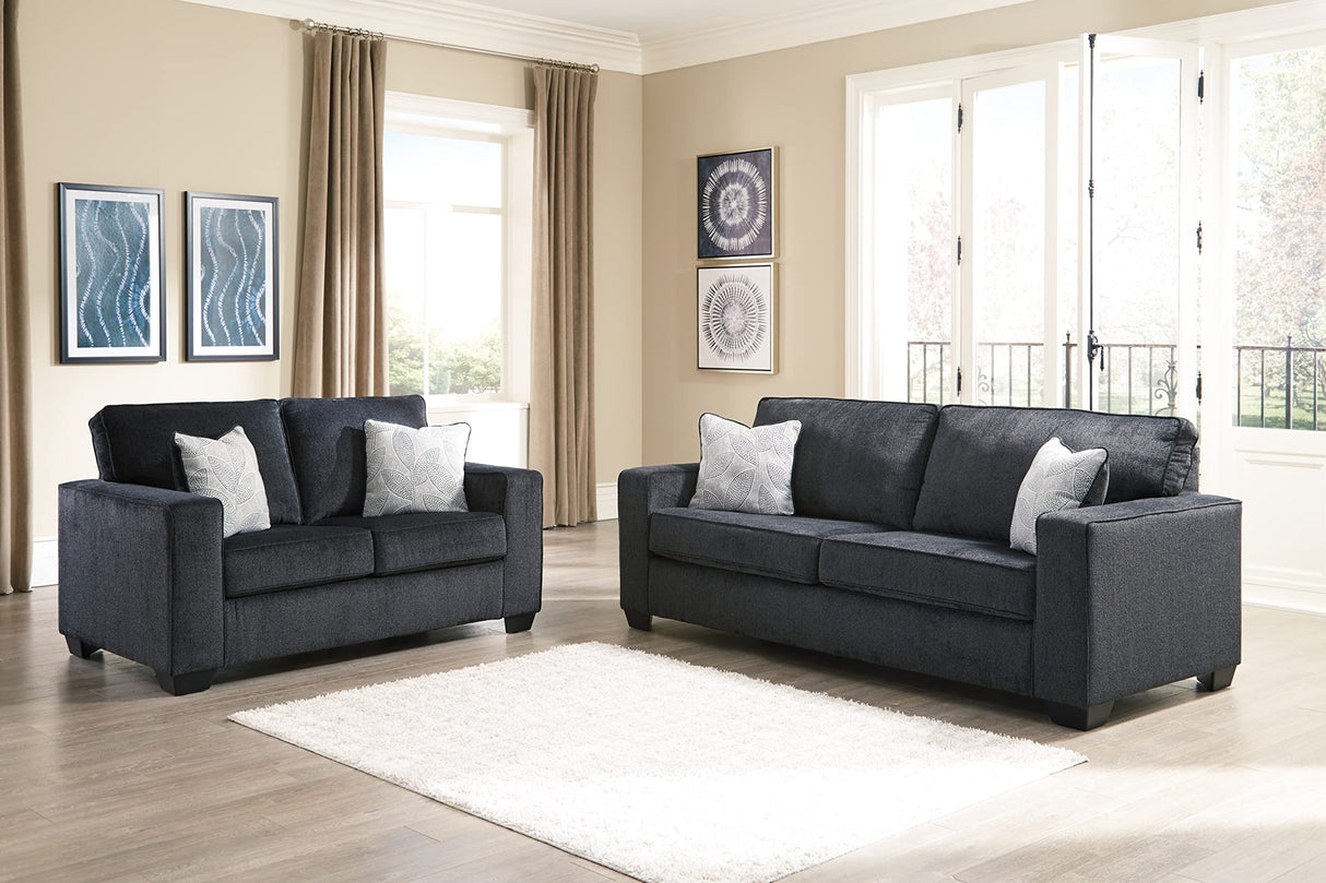 Signature Design by Ashley Altari Modern Queen Sofa Sleeper with 2 Accent Pillows, Dark Gray Signature Design by Ashley