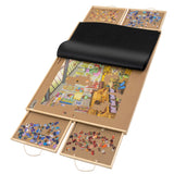 Lavievert 1500 Pieces Jigsaw Puzzle Board with Cover Mat Set, Wooden Puzzle Table with Drawers for Adults, Portable Jigsaw Puzzle Table with Smooth Plateau Surface & Storage LAVIEVERT