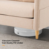 VINGLI 47" Small Couch, Linen Loveseat Sofa Light Brown Mini Couch Mid Century Modern Decor Love Seat for Small Spaces Living Room, Bedroom, Play Room VINGLI