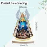 Diamond Art Kits Christmas Angel Nativity Scene – DIY Tabletop Diamond Painting Decoration with Holy Family, Desktop Ornament for Adults, Special Gem Mosaic Craft Kit, Religious Holiday Home Decor antor