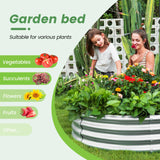 Land Guard Galvanized Raised Garden Bed Kit, Galvanized Planter Raised Garden Boxes Outdoor, Round Large Metal Raised Garden Beds for Vegetables …… Land Guard