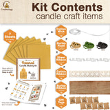 Beeswax DIY Candle Making Kit - Natural Candle Rolling Kit for Beginners with 7 Beeswax Sheets & Multiple Decorations to Make Candles Candleology