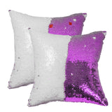 JYFLZQ Sublimation Sequin Pillow Case Blanks 16''x16'' - Set of 2 Lavender Reversible Flip Sequin Pillow Cushion Covers, Personalized for Kids, Friends, Mom JYFLZQ