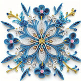 BYGFHLYW 5D Crystal Art Diamond Painting Kits for Adults, Elegant Blue Mandala Flower Diamond Art Kits for Adults Beginner, DIY Diamonds Dot Gem Painting for Home Wall Decor 11.8x11.8inch BYGFHLYW