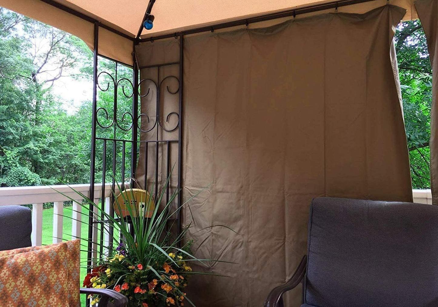 Add Privacy to Your 10 x 12 Gazebo with This Easy to Install Privacy Panel Side Wall Including Snap-on Rings