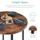 Best Choice Products 5-Piece Modern Round Counter Height Dining Set for Home Kitchen, Dining Room w/ 4 Chairs, 1.5in Thick Table - Brown Best Choice Products