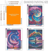 Axquilon 3 Pack Tree of Life Diamond Art Kits for Adults - Diamond Painting Kits for Adults Beginner, DIY 5D Full Drill Gem Art for Home Wall Decor 12x16 inch Axquilon