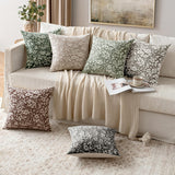 MIULEE Floral Pillow Covers Decorative Throw Pillow Covers 18x18 Pack of 2 Modern Linen Cushion Covers Farmhouse Neutral Pillow Covers for Living Room Sofa Bed,Cream Oatmea MIULEE