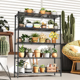 RackBro 48" W Storage Shelves 5-Tier Wire Shelving, 1875LBS Adjustable Metal Shelving with 5 Shelf Liners, Heavy Duty Steel Wire Rack for Garage Commercial Pantry Kitchen, 48" W x 18" D x 72" H, Black RackBro