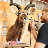 Gocheer Airbrush Kit with Air Compressor, 40 48 PSI High Pressure Air Brush Non-Clogging with 0.2/0.3/0.5mm Nozzle/Cleaning Sets, Ideal for Painting, Modeling, Cake Decor, Makeup (Pink, 40 PSI) Gocheer