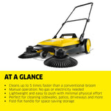 Kärcher - S 4 Twin Walk-Behind Outdoor Hand Push Sweeper - 5.25 Gallon Capacity - 26.8" Sweeping Width - Sweeps up to 26,000 ft²/Hour,Yellow Kärcher