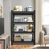 SUPPNEED 1400LBS Garage Storage Shelves Heavy Duty, 35" W x 16" D x 66" H,4-Tier Garage Shelving Heavy Duty, Industrial Metal Shelving Units for Basement,Fish Tank,Black SUPPNEED